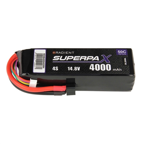 LiPo 4S 4000mAh 148V 50C Deans HCT