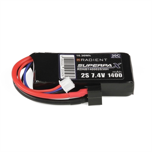 LiPo 2S 1400mAh 74V 30C Deans HCT