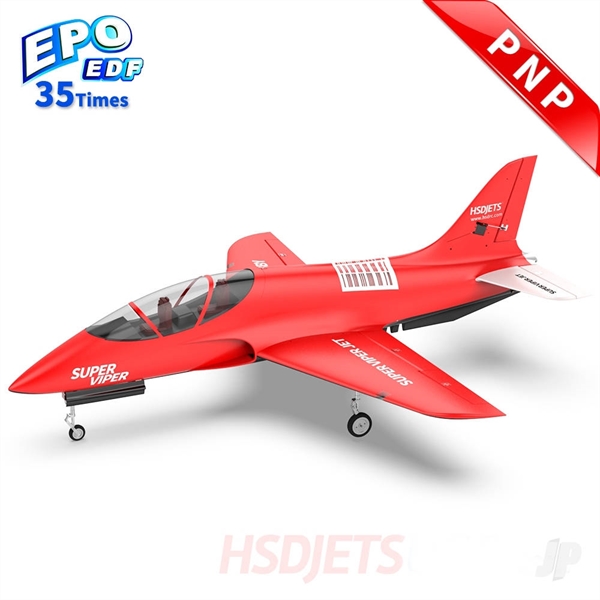 Super Viper 105mm EDF 12S Foam Jet, Red (PNP)