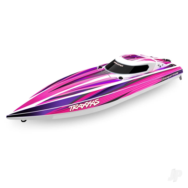 Disruptor 4S VXL 1:10 26in Electric Brushless Race Boat with Rapid Right, Pink (+ TQ 2-ch, VXL-4s marine, Velineon 540XL)
