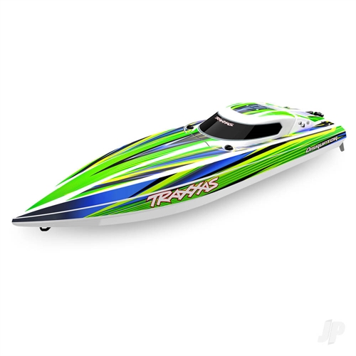 Disruptor 4S VXL 1:10 26in Electric Brushless Race Boat with Rapid Right, Green (+ TQ 2-ch, VXL-4s marine, Velineon 540XL)