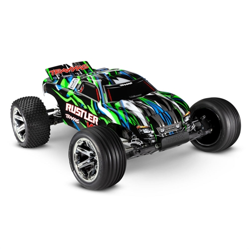 Green Rustler VXL 1:10 2WD RTR Brushless Electric Stadium Truck (+ TQi 2-ch, TSM, VXL-3s, Velineon 3500Kv, Magnum 272R)