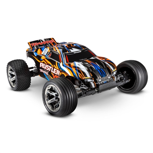 Orange Rustler VXL 1:10 2WD RTR Brushless Electric Stadium Truck (+ TQi 2-ch, TSM, VXL-3s, Velineon 3500Kv, Magnum 272R)