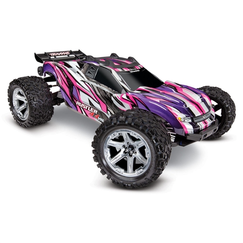 Pink Rustler® 4X4 VXL: 1:10 Scale Stadium Truck. Ready-to-Race® with TQi Traxxas Link⢠Enabled 2.4GHz Radio System, Velineon® VXL-3s brushless ESC (forward/reverse), and Traxxas Stability Management (TSM)®
