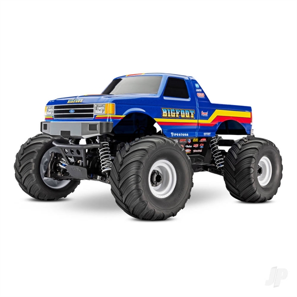 Bigfoot HD BL-2S 1:10 4WD RTR Monster Truck, Blue (+ TQ 2-ch, BL-2S, 3300kV, Classic Replica No. 8 Clipless Body)