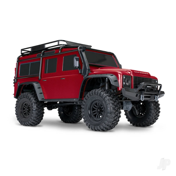 TRX-4 Land Rover Defender 1:10 4X4 Electric Trail Crawler, Red (+ TQi 4-ch, XL-5 HV, Titan 550, Clipless Body)