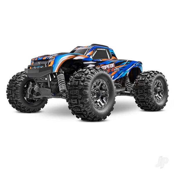 Stampede 4X4 HD VXL 1:10 4WD RTR Brushless Electric Monster Truck, Orange (+ TQi 2-ch, TSM, VXL-3s, Velineon 3500kV, Extreme HD Kit)