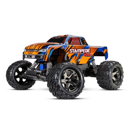 Orange Stampede VXL 110 2WD RTR Electric Monster Truck + TQi 2-ch TSM VXL-3s Velineon 3500Kv Magnum 272R