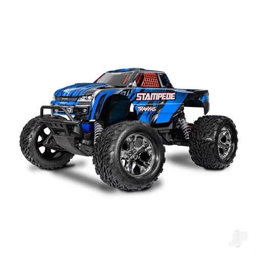 Stampede HD 110 Electric 2WD RTR Monster Truck Blue + TQ 2-ch XL-5 Titan 550 7-Cell NiMH 4A USB-C charger