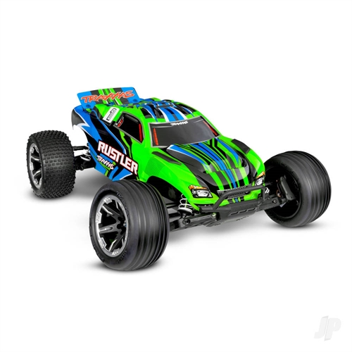 Rustler HD 1:10 Electric 2WD RTR Stadium Truck, Green (+ TQ 2-ch, XL-5, Titan 550, 7-Cell NiMH, 4A USB-C charger)