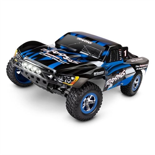 Blue Slash 110 2WD RTR Electric Short Course Truck + TQ 2-ch XL-5 Titan 550 7-Cell NiMH DC charger LED lights