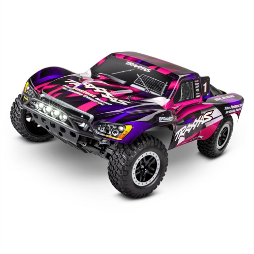 Pink Slash 110 2WD RTR Electric Short Course Truck + TQ 2-ch XL-5 Titan 550 7-Cell NiMH DC charger LED lights