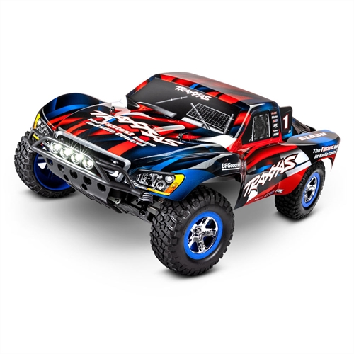 RedBlue Slash 110 2WD RTR Electric Short Course Truck + TQ 2-ch XL-5 Titan 550 7-Cell NiMH DC charger LED lights