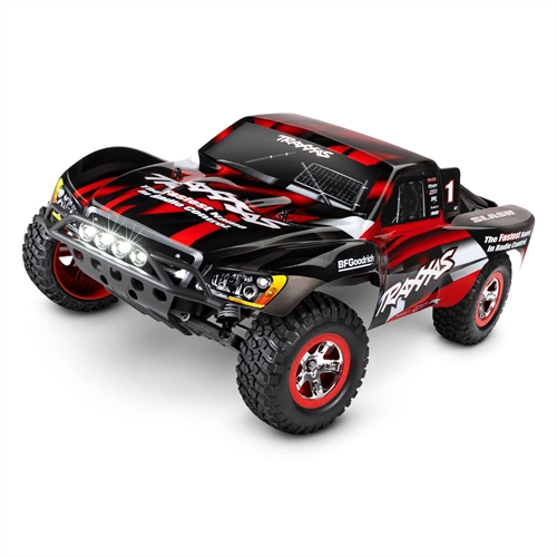Red Slash 110 2WD RTR Electric Short Course Truck + TQ 2-ch XL-5 Titan 550 7-Cell NiMH DC charger LED lights