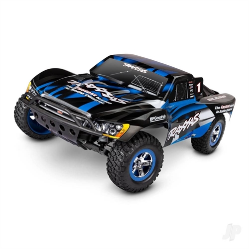 Slash 1:10 2WD RTR Electric Short Course Truck, Blue (+ TQ 2-ch, XL-5, Titan 550, 7-Cell NiMH, USB-C charger, LED lights)
