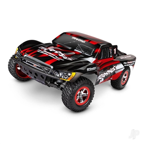 Slash 1:10 2WD RTR Electric Short Course Truck, Red (+ TQ 2-ch, XL-5, Titan 550, 7-Cell NiMH, USB-C charger, LED lights)