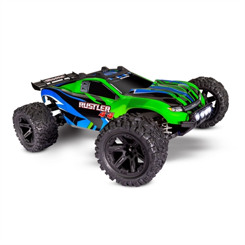 Green Rustler 4X4 110 4WD RTR Electric Stadium Truck + TQ 2-ch XL-5 Titan 550 7-Cell NiMH DC charger LED lights