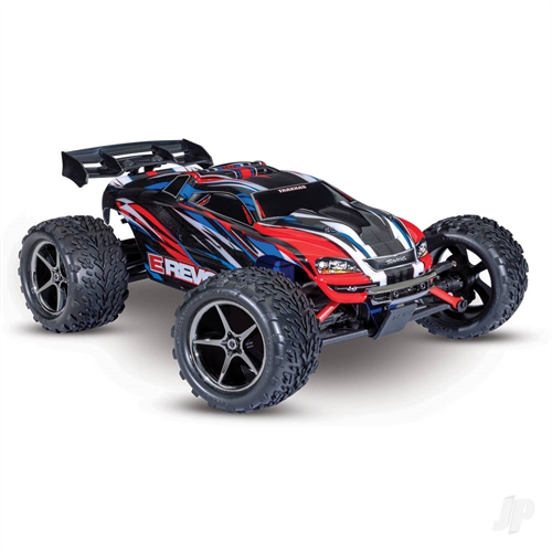 E-Revo 1:16 4X4 Monster Truck, Red Blue (+ TQ 2-ch, XL-2.5, Titan 550, 6-Cell NiMH, USB-C charger)