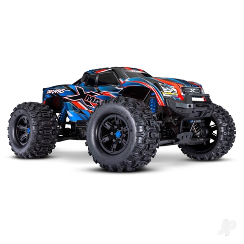 X-Maxx Belted 16 8S 4WD Electric Monster Truck Blue + TQi 2-ch VXL-8s Velineon 1200XL TSM Belted Tyres