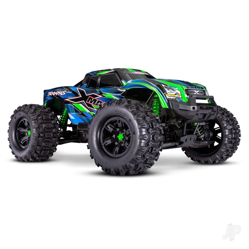 X-Maxx Belted 16 8S 4WD Electric Monster Truck Blue + TQi 2-ch VXL-8s Velineon 1200XL TSM Belted Tyres