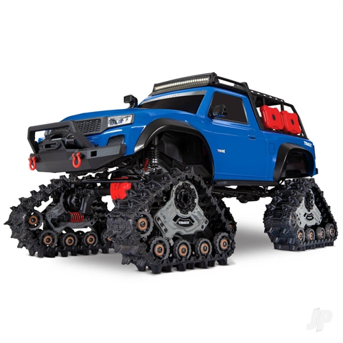 TRX-4 Sport with Deep-Terrain Traxx 110 4X4 Electric All-Terrain Crawler with Clipless Body Blue + TQ 2-ch XL-5 HV Titan 550