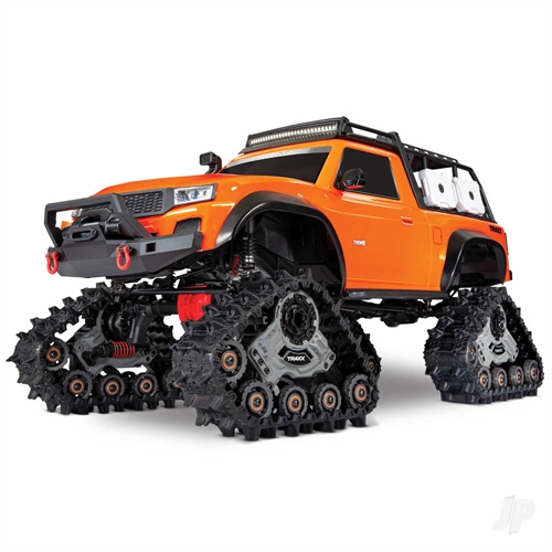 TRX-4 Sport with Deep-Terrain Traxx 110 4X4 Electric All-Terrain Crawler with Clipless Body Orange + TQ 2-ch XL-5 HV Titan 550