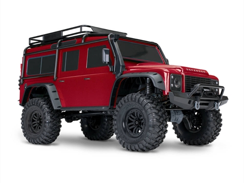TRX-4 Land Rover Defender 110 4X4 Electric Trail Crawler Red + TQi 4-ch XL-5 HV Titan 550 Clipless Body