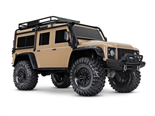 TRX-4 Land Rover Defender 110 4X4 Electric Trail Crawler Sand + TQi 4-ch XL-5 HV Titan 550 Clipless Body