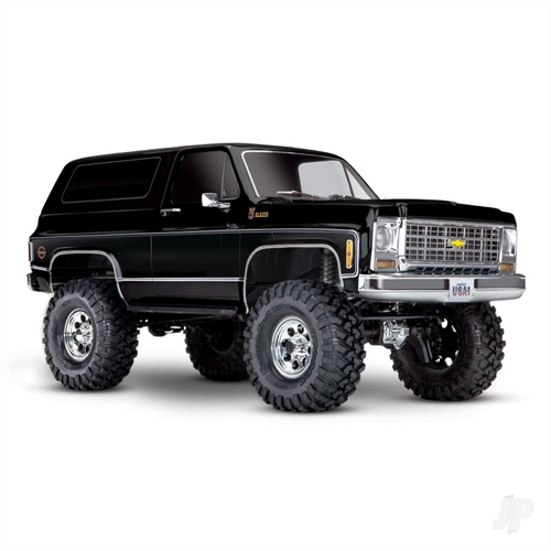 TRX-4 1979 Chevy Blazer 110 4X4 Electric All-Terrain Crawler with Clipless Body Black + TQ 2-ch XL-5 HV Titan 550