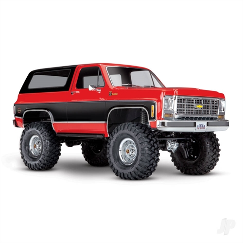 TRX-4 1979 Chevy Blazer 110 4X4 Electric All-Terrain Crawler with Clipless Body Red + TQ 2-ch XL-5 HV Titan 550
