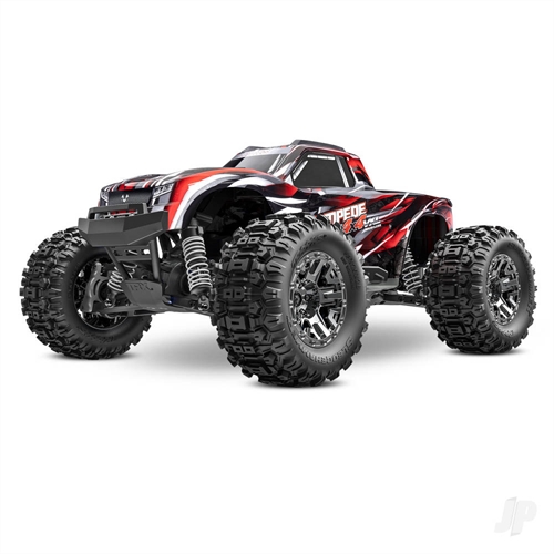 Stampede 4X4 HD VXL 1:10 4WD RTR Brushless Electric Monster Truck, Red (+ TQi 2-ch, TSM, VXL-3s, Velineon 3500kV, Extreme HD Kit)