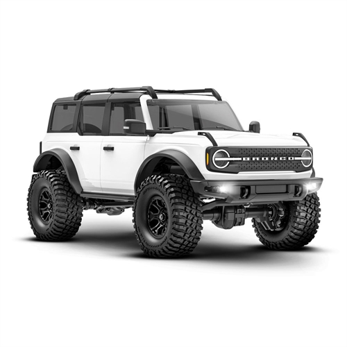 TRX-4m 2021 Ford Bronco 118 4X4 Electric Trail Crawler White + TQ 2-ch ECM-25 Titan 87T 750mAh 2-Cell LiPo USB Charger