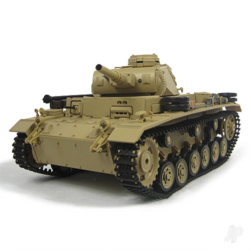 116 Tauch Panzer III with Infrared Battle System 24GHz + Shooter + Smoke + Sound + Metal Gearbox