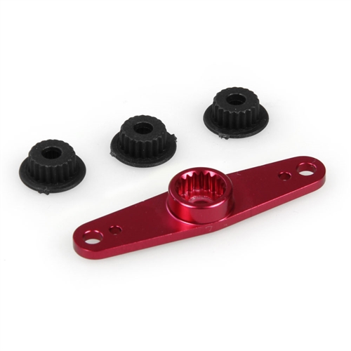 Aluminium CNC Servo Double Arm (Red) (Futaba/JR/Hitec)
