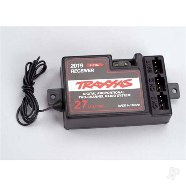 Receiver, 2-channel 27MHz, wo/BEC (for elec speed control)
