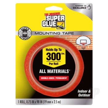 Double-Sided Permanent Mounting Tape (1 roll, 19mmx2.5m)