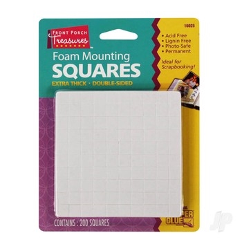 Foam Mounting Squares, Double-Sided Extra Thick (200 Squares)