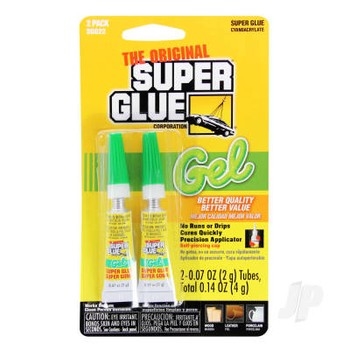 Super Glue Gel 2-Pack (2x 0.07oz, 2g)