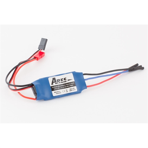 Brushless Motor ESC, 15-Amp, JST Connector (P-51D/ Decathlon 350)