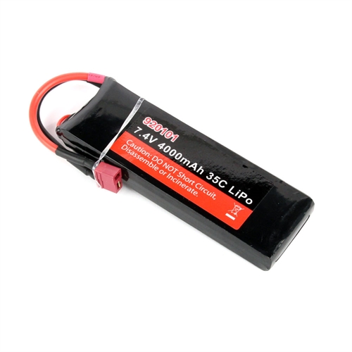 LiPo 2S 4000mAh 7.4V 35C Battery Pack with Deans Connector (920101)