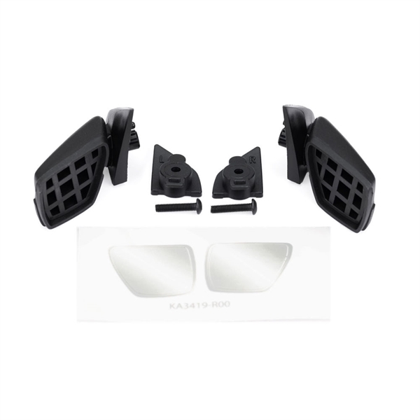 Side mirrors (left & right)/ mirror mounts (left & right)/ 3x14mm BCS (2) (attaches to #10111 body)