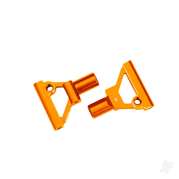 Suspension arms, lower, front, 6061-T6 aluminium (orange-anodised) (left & right)/ 2.5x5mm BCS (with threadlock) (2)