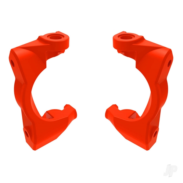 Caster blocks (c-hubs), left & right (red)