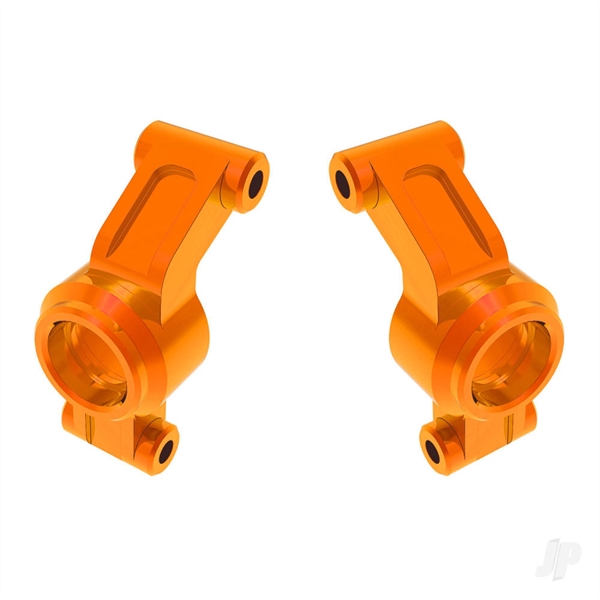 Carriers, stub axle, 6061-T6 aluminium (orange-anodised) (left & right)