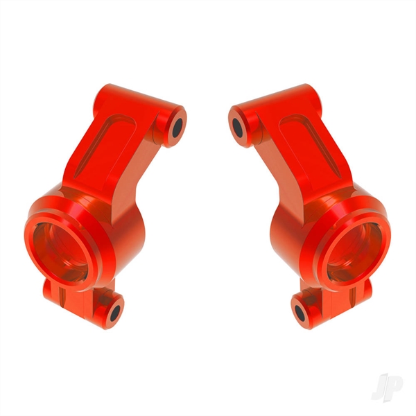 Carriers, stub axle, 6061-T6 aluminium (red-anodised) (left & right)
