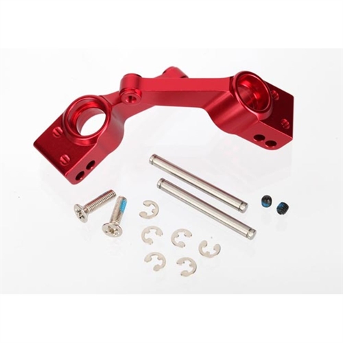 Carriers, stub axle (red-anodised 6061-T6 aluminium)(rear)(2