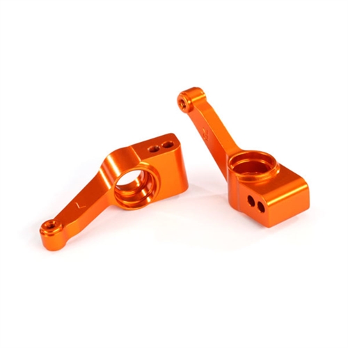 Carriers, stub axle (orange-anodized 6061-T6 aluminium) (rear) (2pcs)