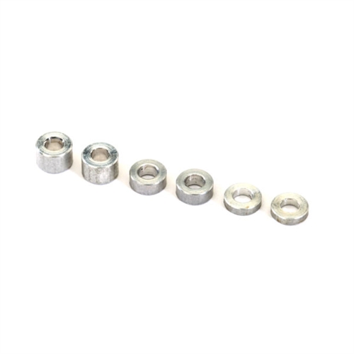 Aluminium spacers: 3x6x1.5mm (2)/ 3x6x2.5mm (1)/ 3x6x3.8mm(2