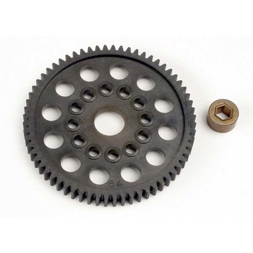 Spur gear (64-Tooth) (32-Pitch) w/bushing