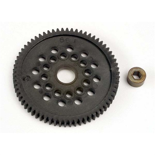 Spur gear (66-Tooth) (32-Pitch) w/bushing